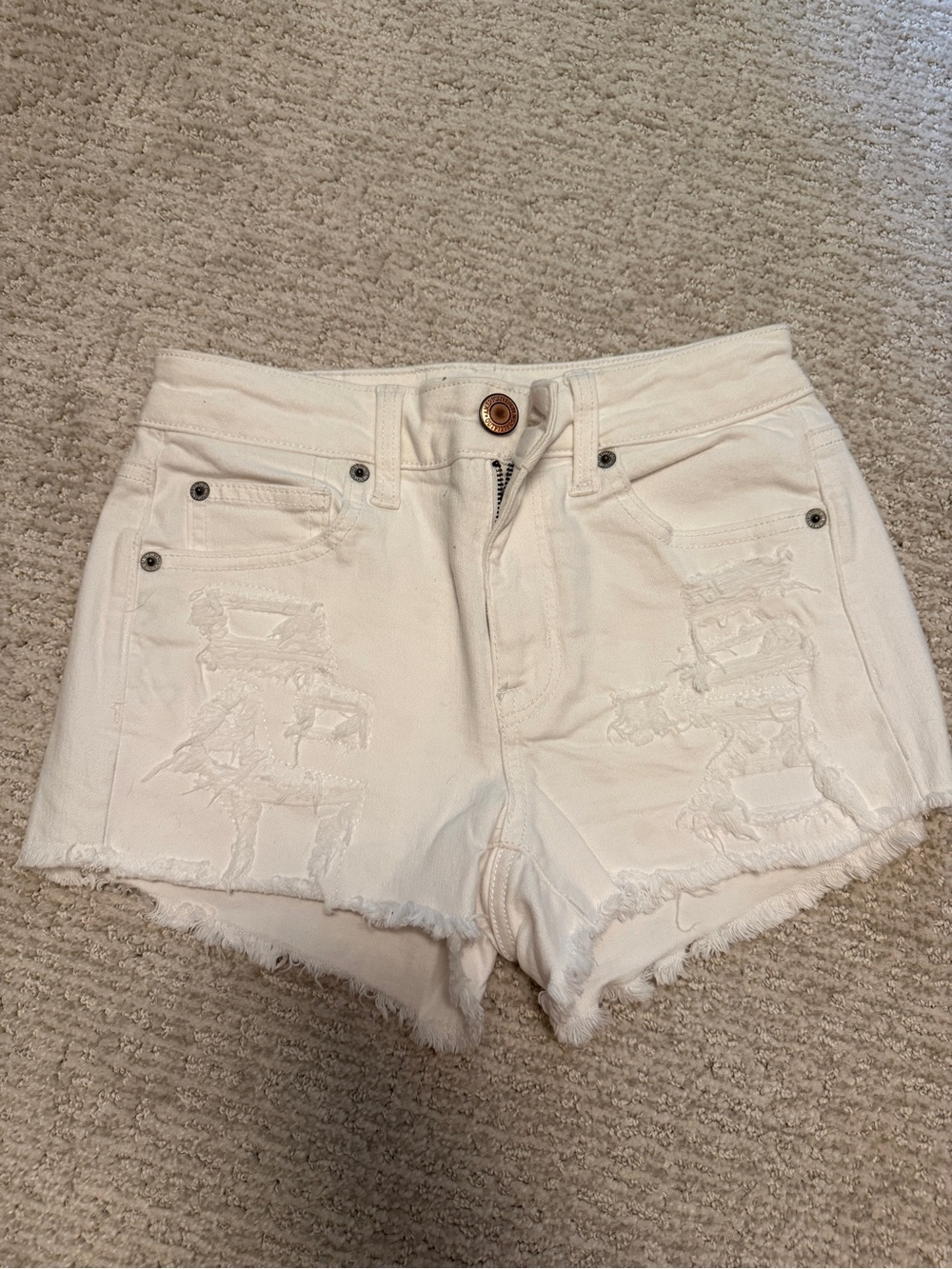 American Eagle Outfitters White Denim Shorts